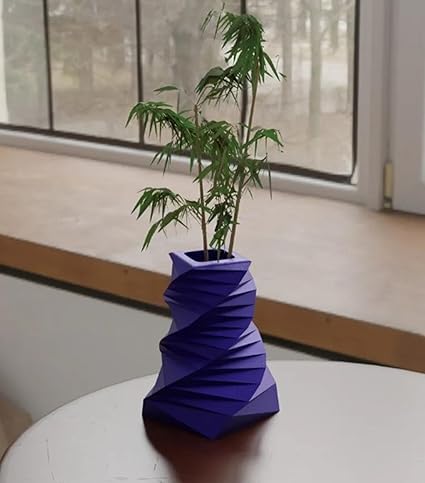 Home decor - 3D Twisted vase Printed vase Modern vase Home Decor Office Decor Gift (No Flowers) - Celestial Crafts