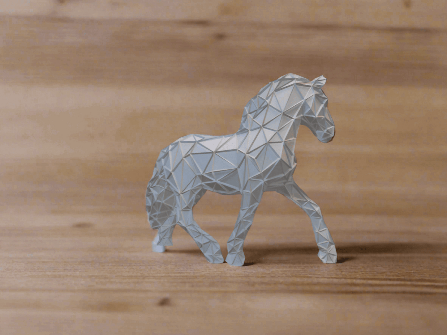 Geometric Horse Figurine: A Modern Masterpiece - Celestial Crafts