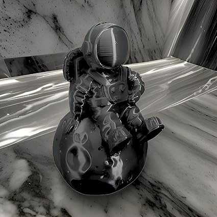 Space Explorer Statue, Astronaut Figurine Collectible for Home Display - Celestial Crafts