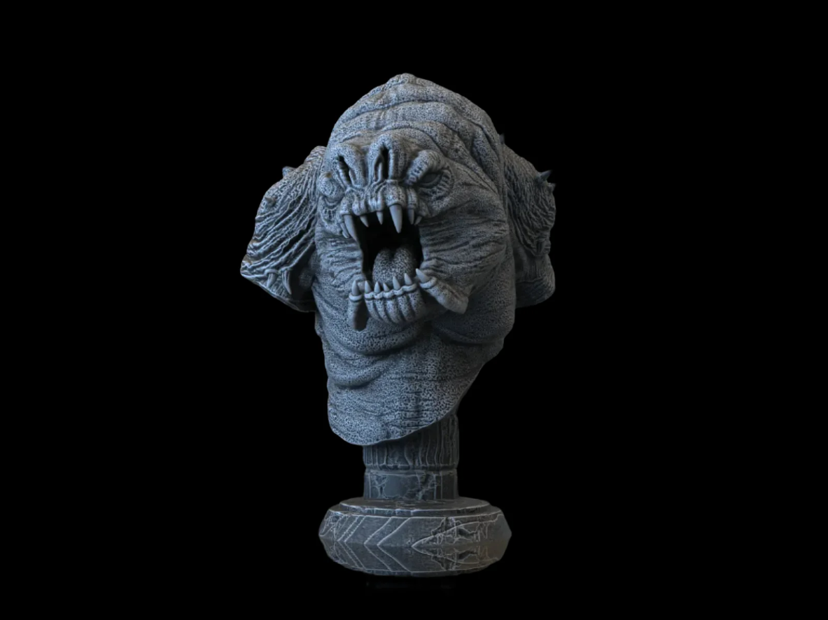 Fantasy Monster Sculpture with Claws Bust