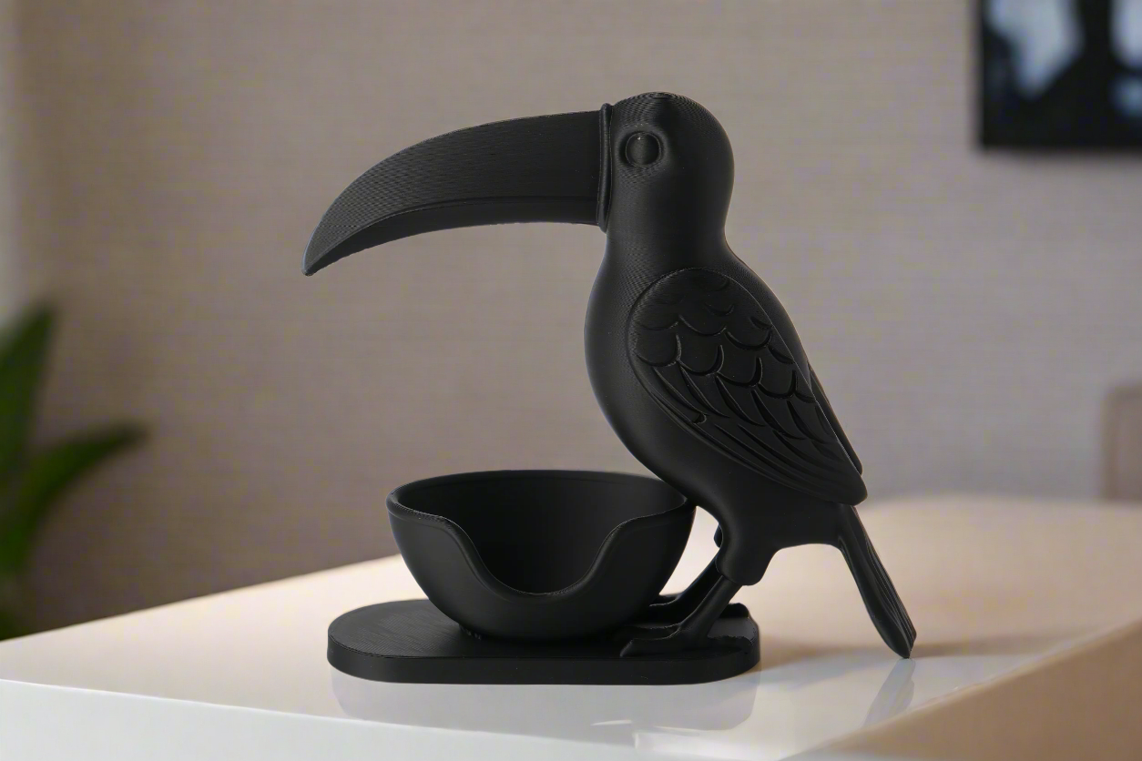 Tropical Toucan Serving Bowl – Sleek Sculptural Centerpiece