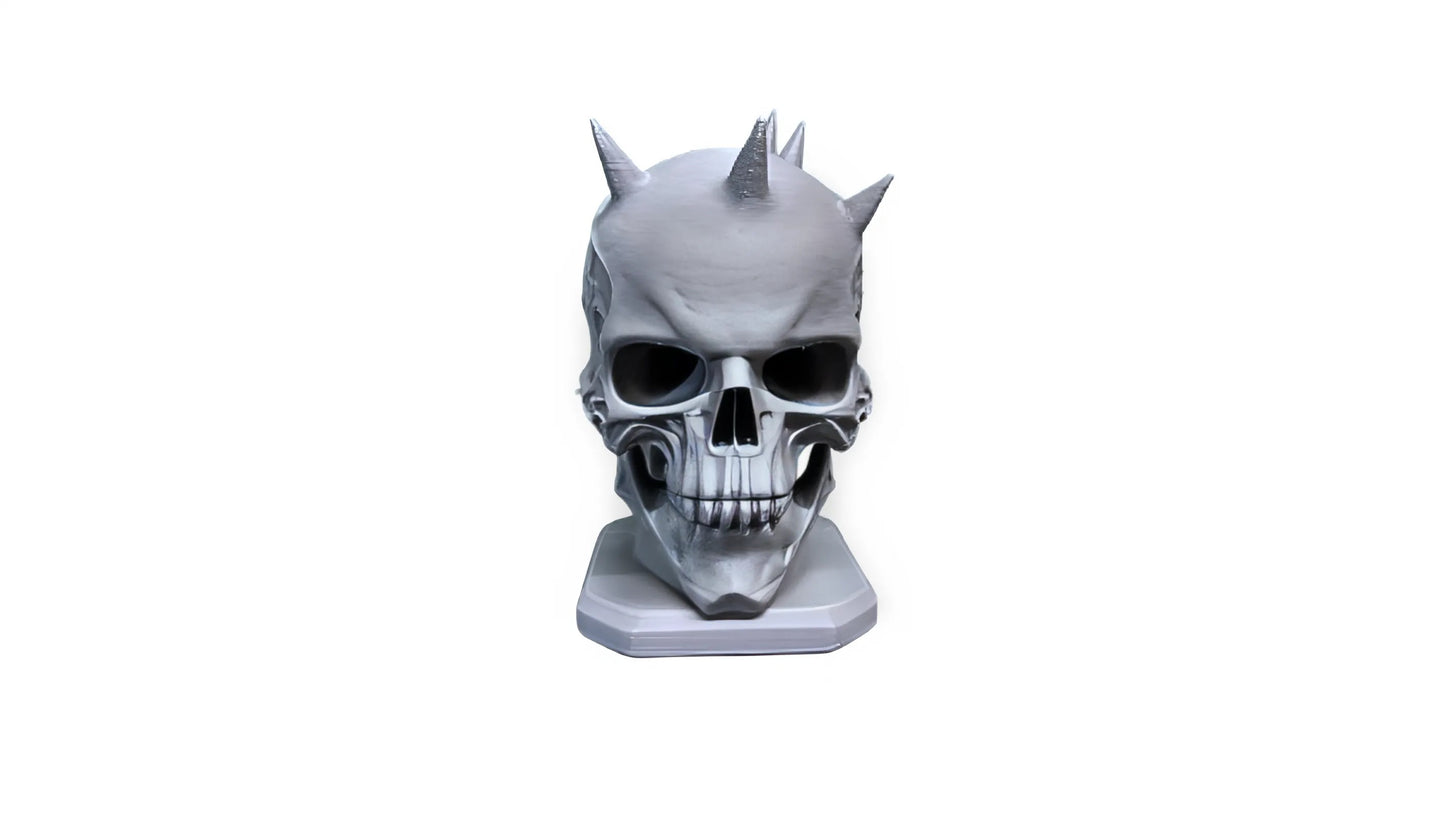 Gothic Skull with Iron Crown Dark Royalty Decor