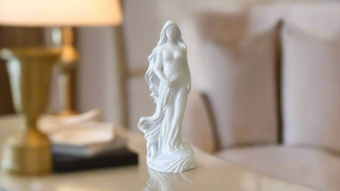 Lady Sculpture Elegant Female Figure