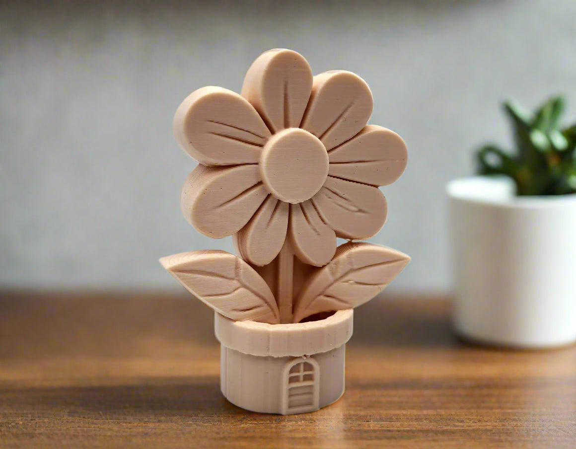 Flower Pot House – Whimsical 3D-Printed Miniature Home Decor