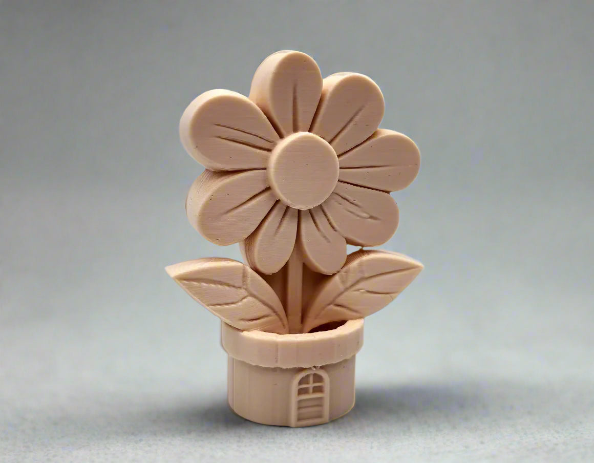 Flower Pot House – Whimsical 3D-Printed Miniature Home Decor