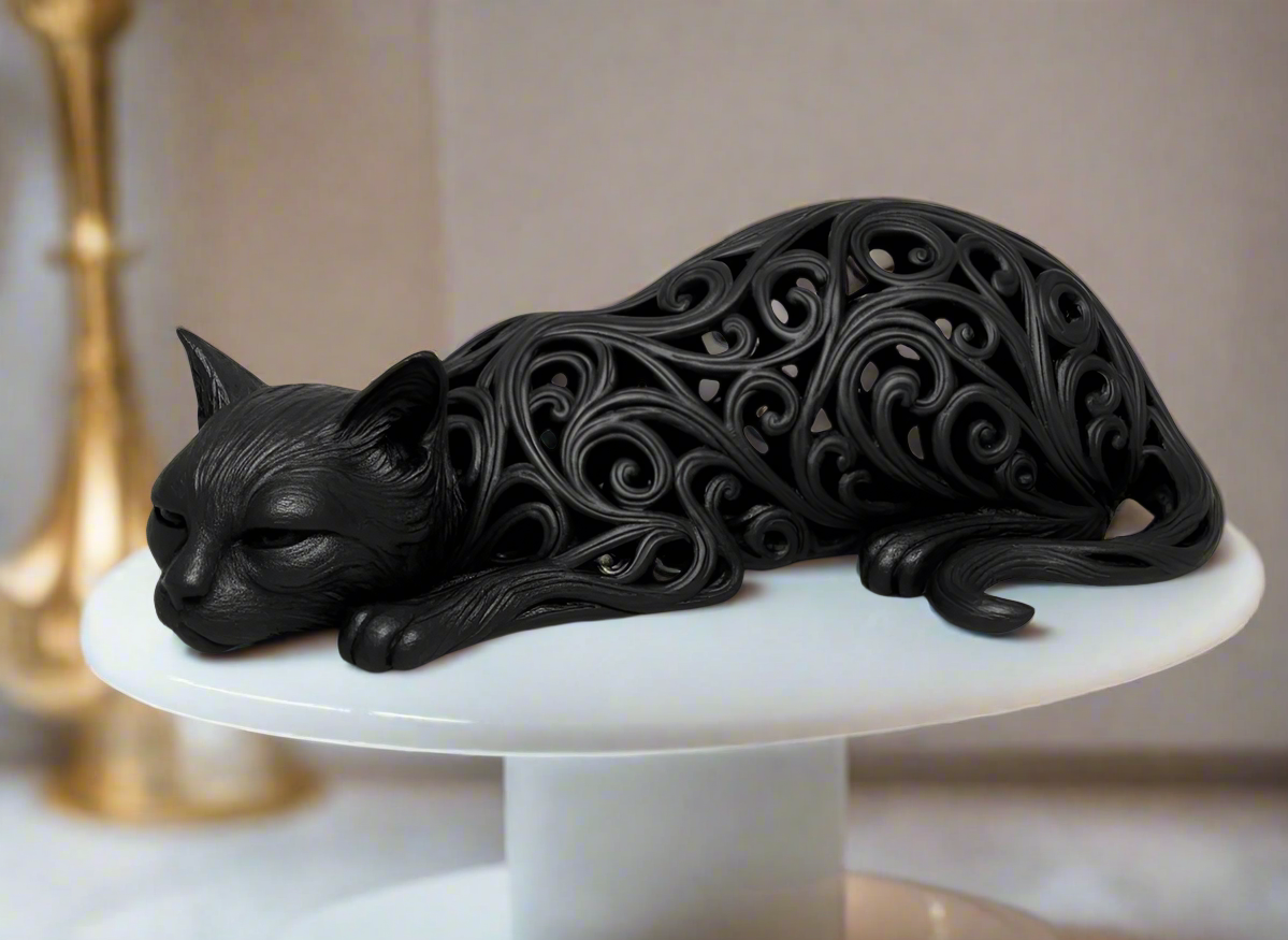 Goddess Cat Figurine – Myth-Inspired Feline Statue