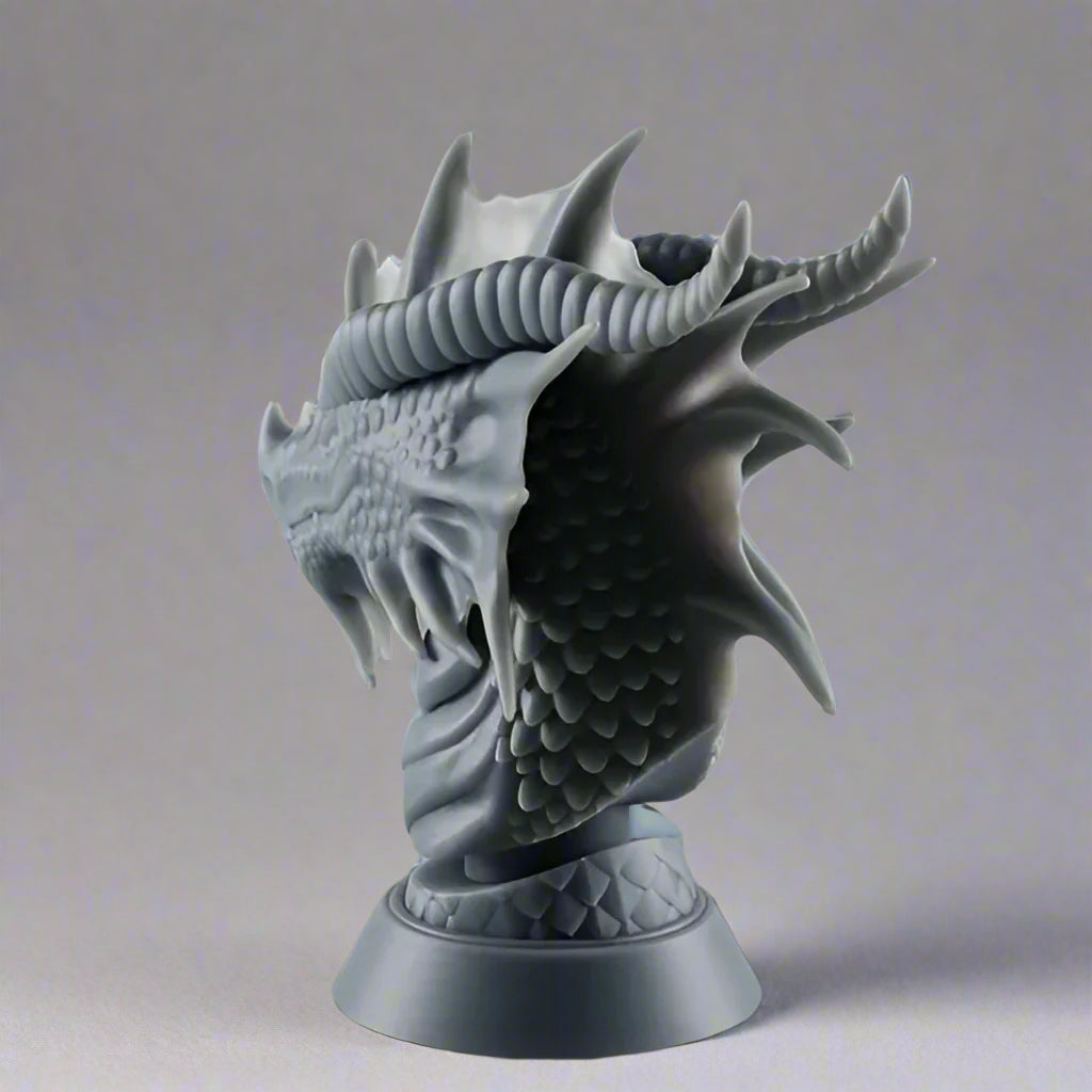 Dragon Bust: Fierce & Majestic Sculpture