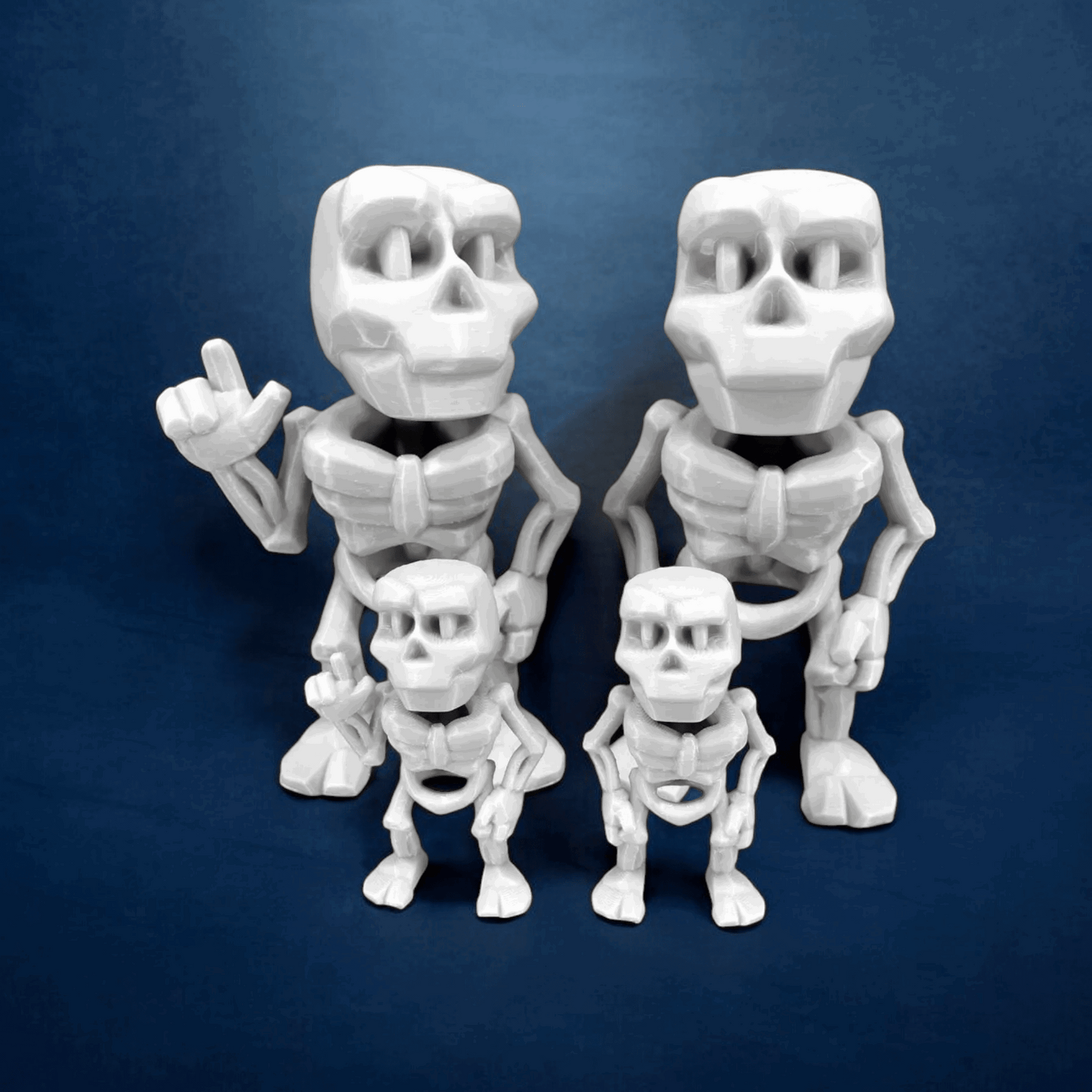 Skeleton Family Set: Spooky, Fun, and Removable Heads! - Celestial Crafts