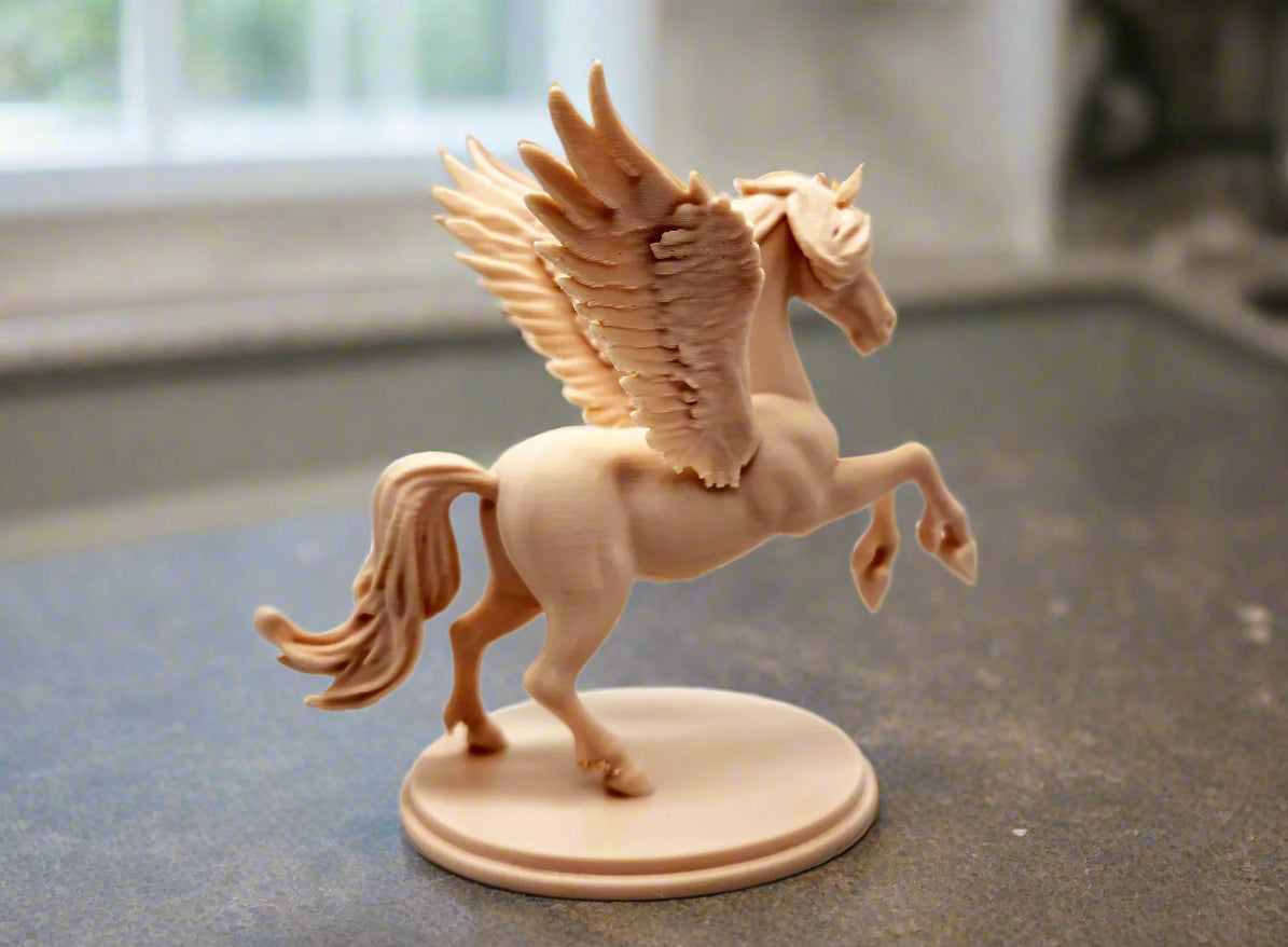 Rearing Pegasus Statue – Majestic 3D-Printed Mythical Horse Figurine