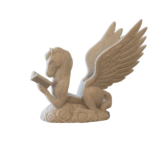 Winged Horse Bookend & Holder White