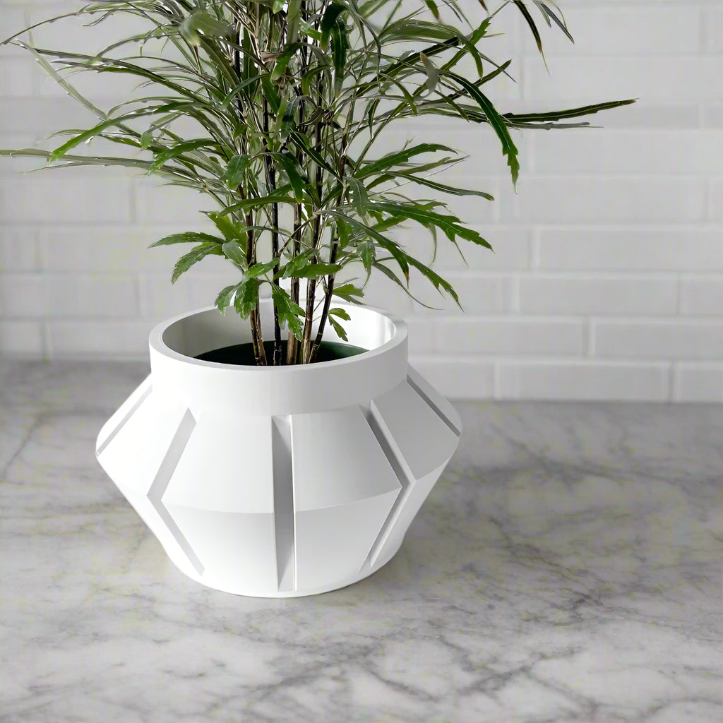 The Erno Planter – Elegant 3D-Printed Pot with Drainage Tray