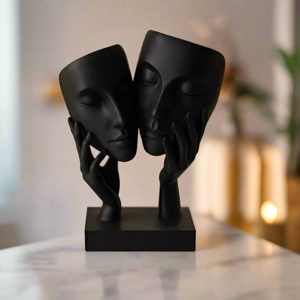 Dual Souls Embrace Sculpture