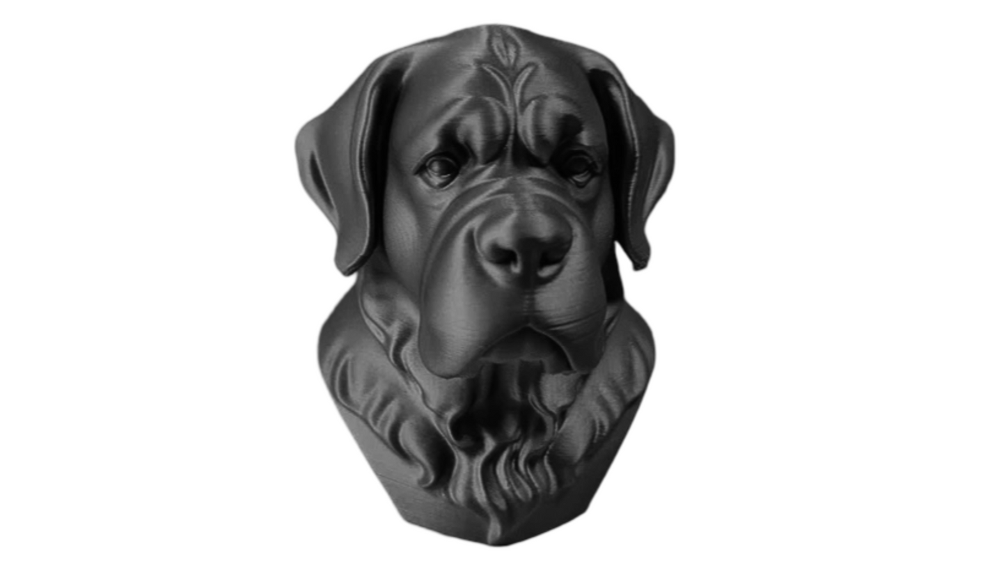 Saint Bernard Bust Realistic Dog Sculpture
