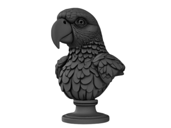Parrot Bust Sculpture