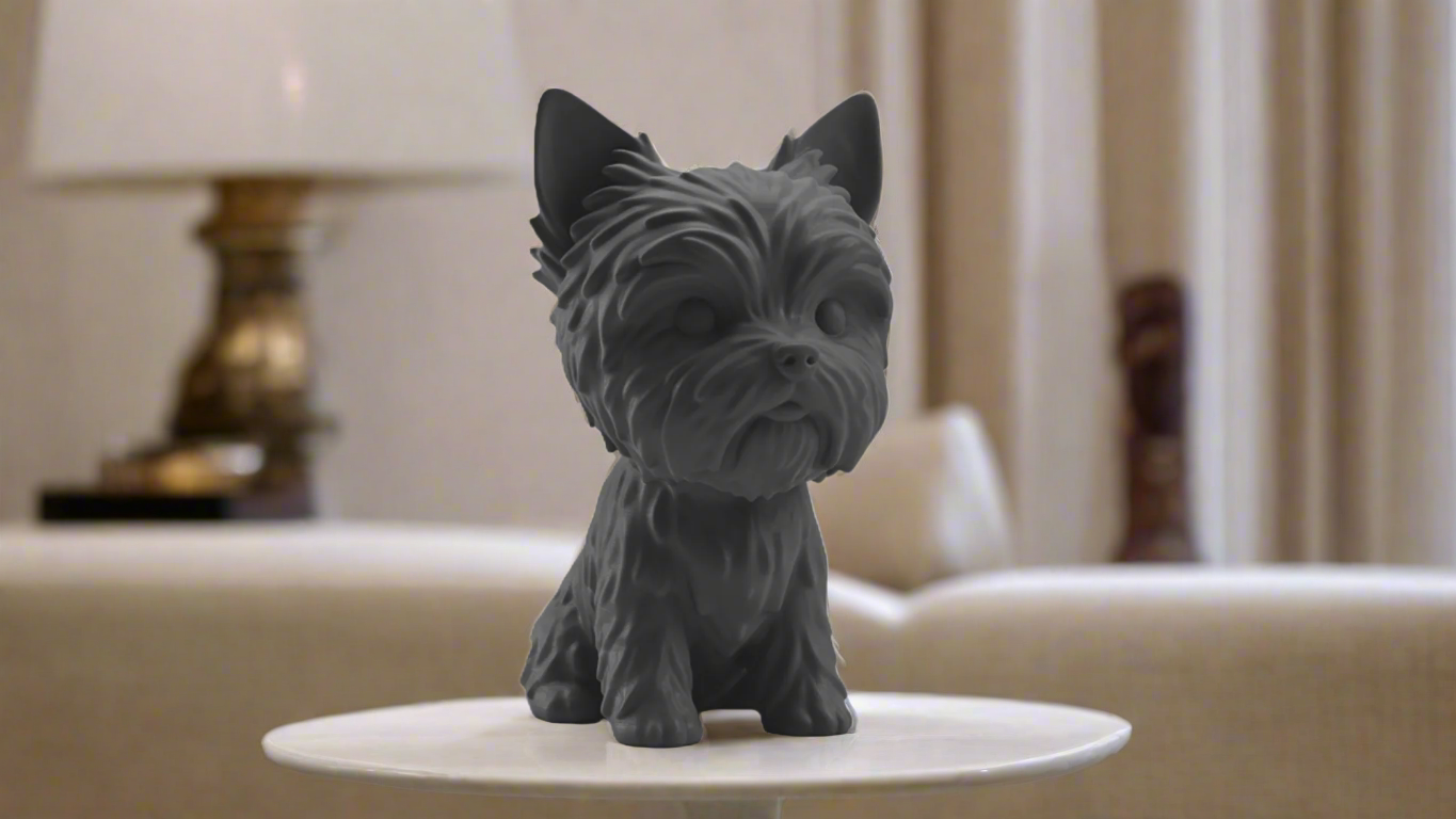 Mini Cute Yorkshire Terrier Figurine