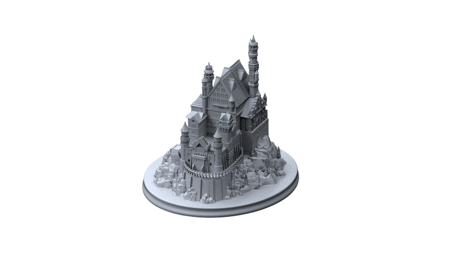 Unique 3D Printed Castle Sculpture