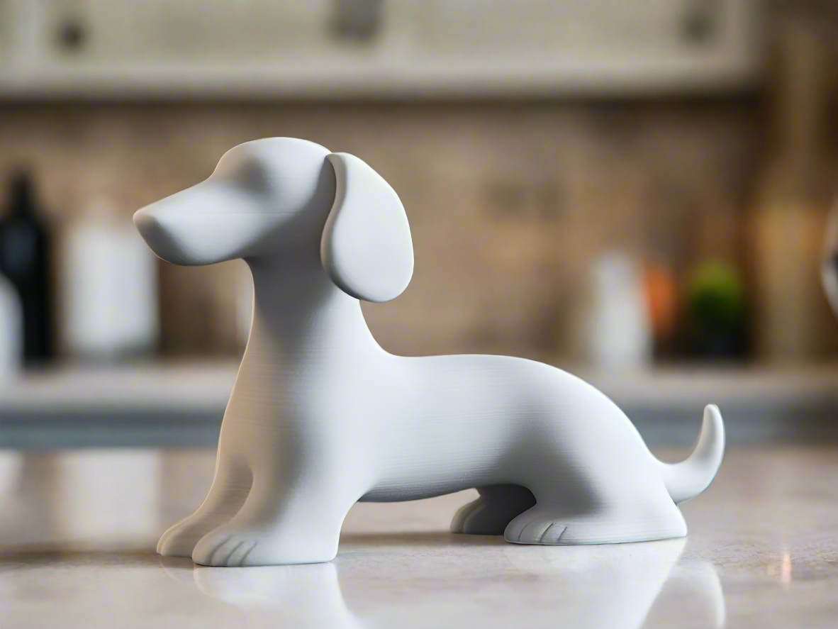 Cute Dachshund Figurine – Adorable 3D Printed Dog Decor