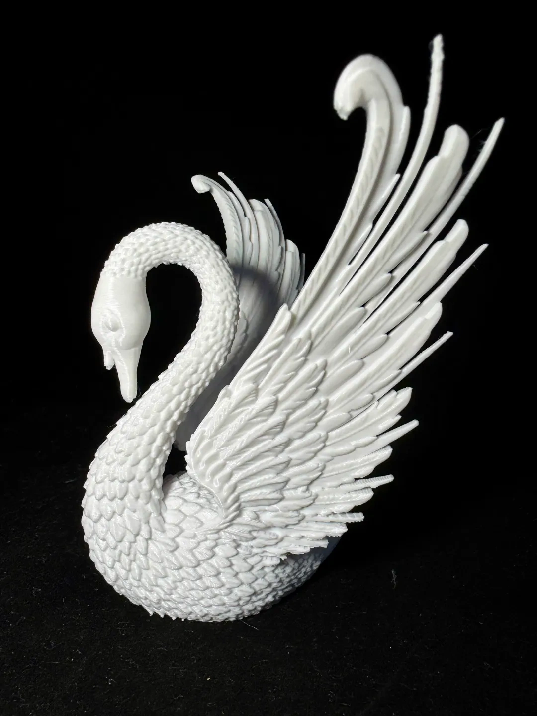 Graceful White Swan Sculpture for Home Decor