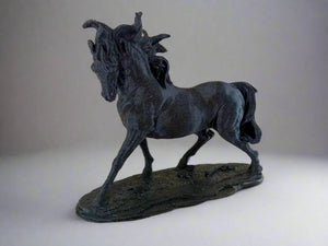 Majestic black Unicorn Sculpture - Celestial Crafts