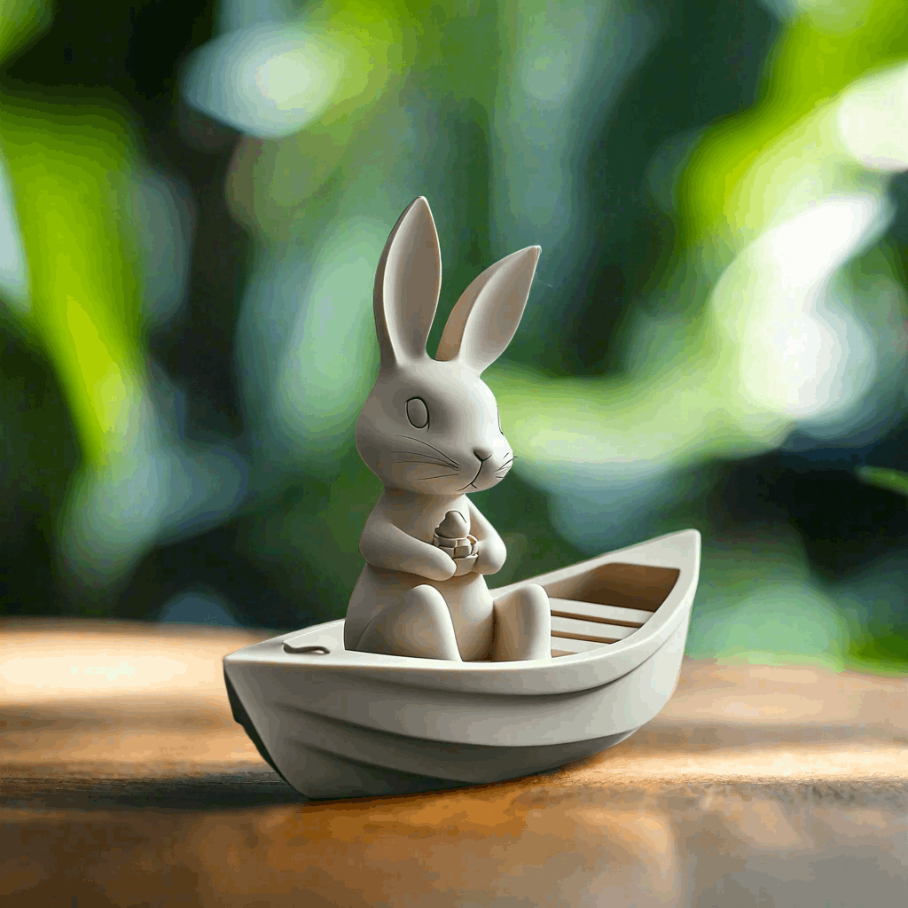 Springtime Bunny Rowboat