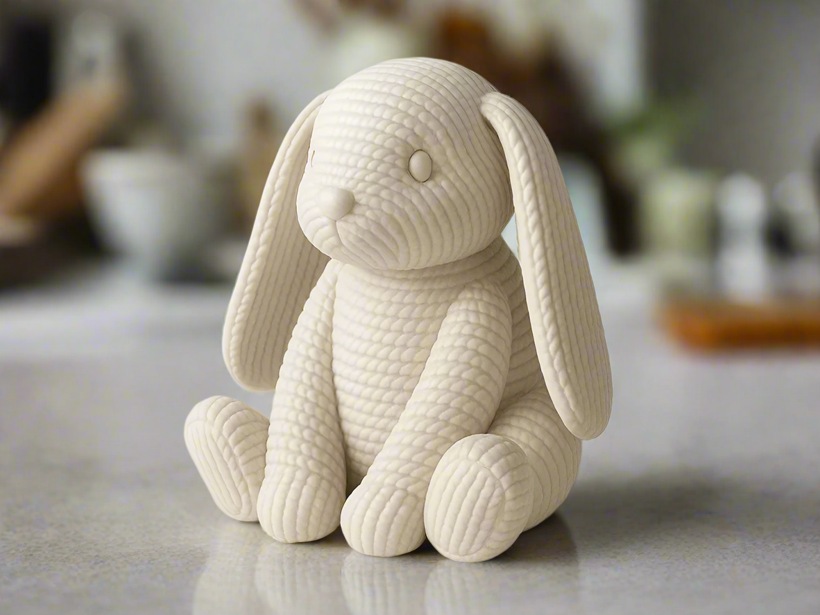 Adorable White Rabbit Statue: Unique Home Accent