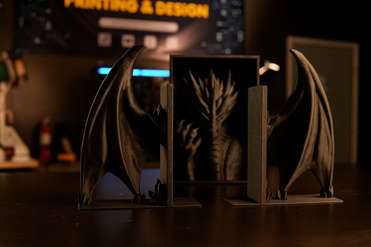 Dragon Bookend Showpiece for Home Decor | Black Dragon Shelf Guardian India