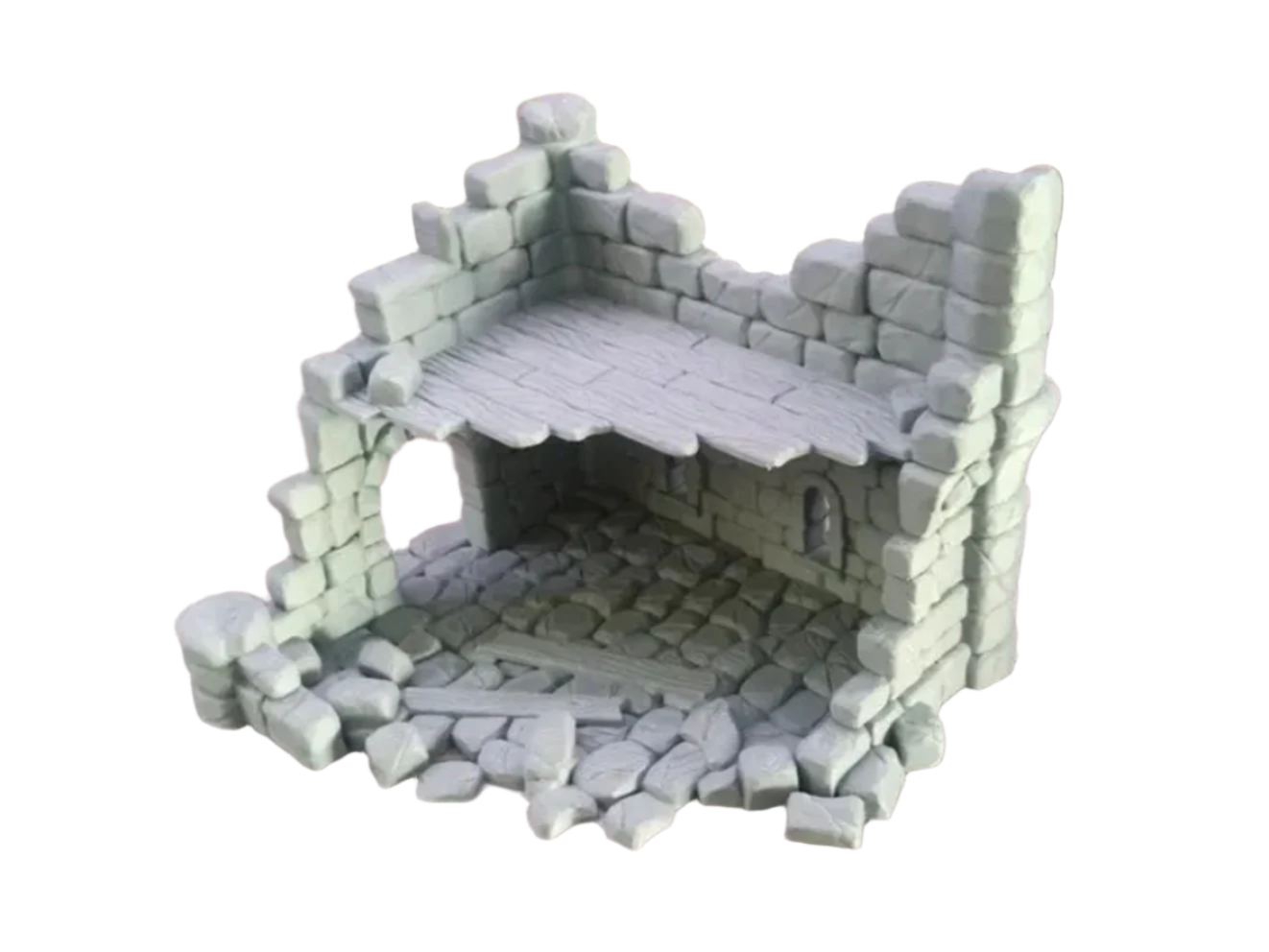 Fantasy - Ruined Town Miniature