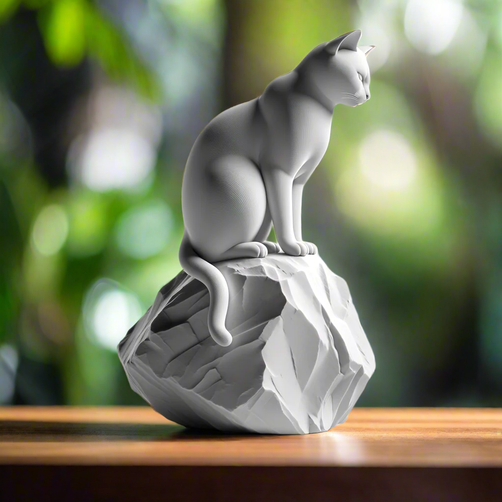 Minimal Cat on Stone