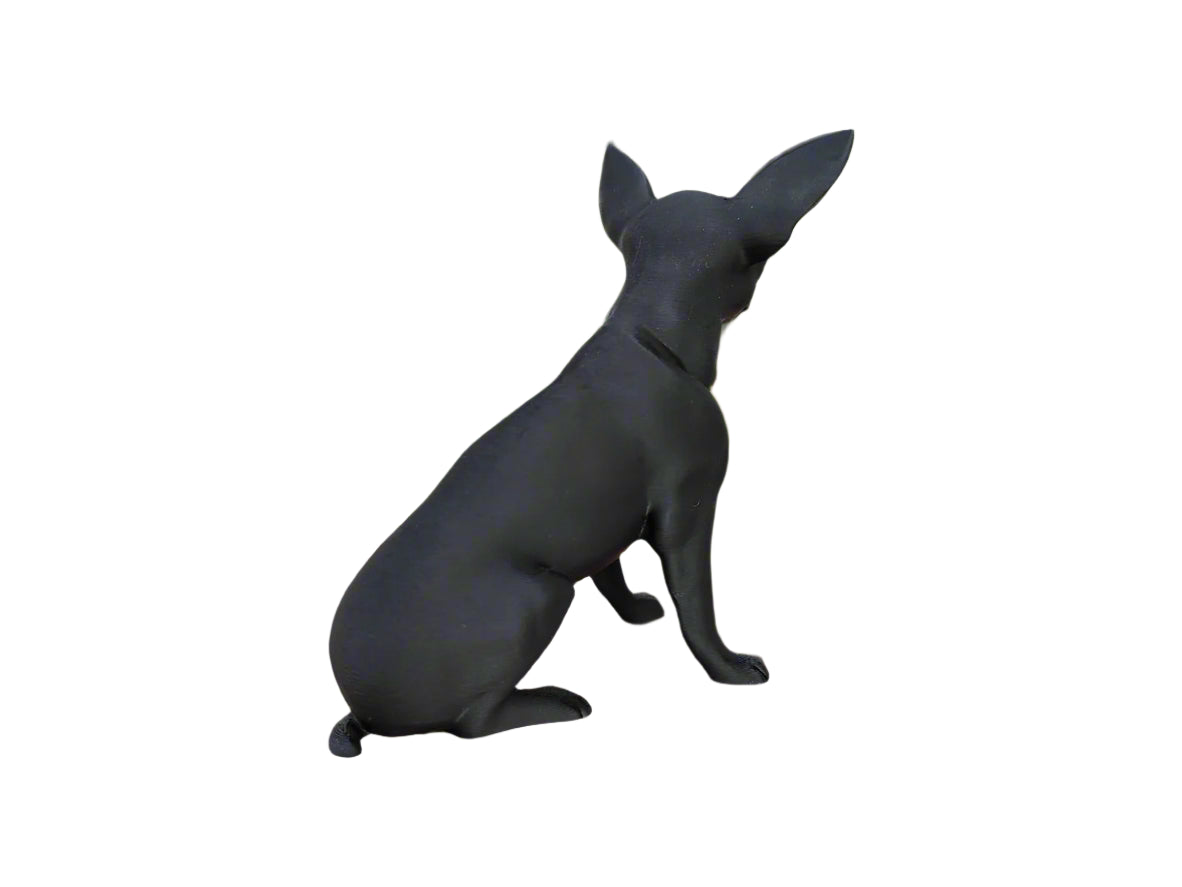 3D Printed Chihuahua Sculpture – Minimalist Dog Decor