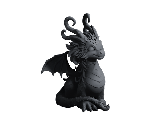 Decorative Black Dragon Figurine, Gothic Fantasy Sculpture, Collectible Desktop Ornament - Celestial Crafts