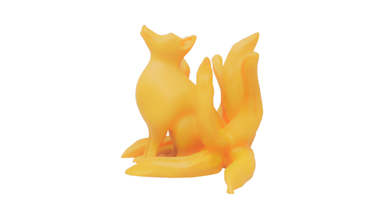 Decorative Fox Figurine, Yellow, Indoor Outdoor Decor - Celestial Crafts