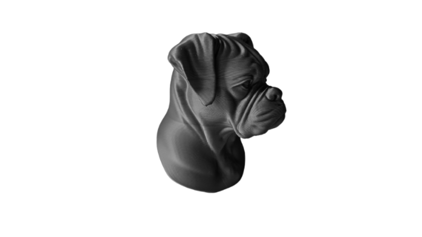 Boxer Bust Realistic Dog Sculpture