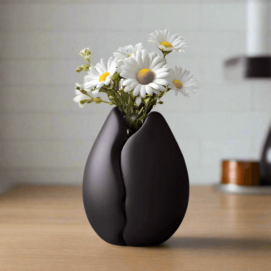 Unique Coffee Bean-Inspired Vase