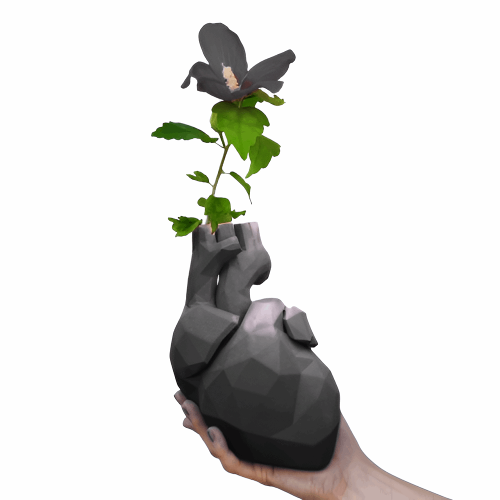Geometric Heart Vase: Love in a Modern Form