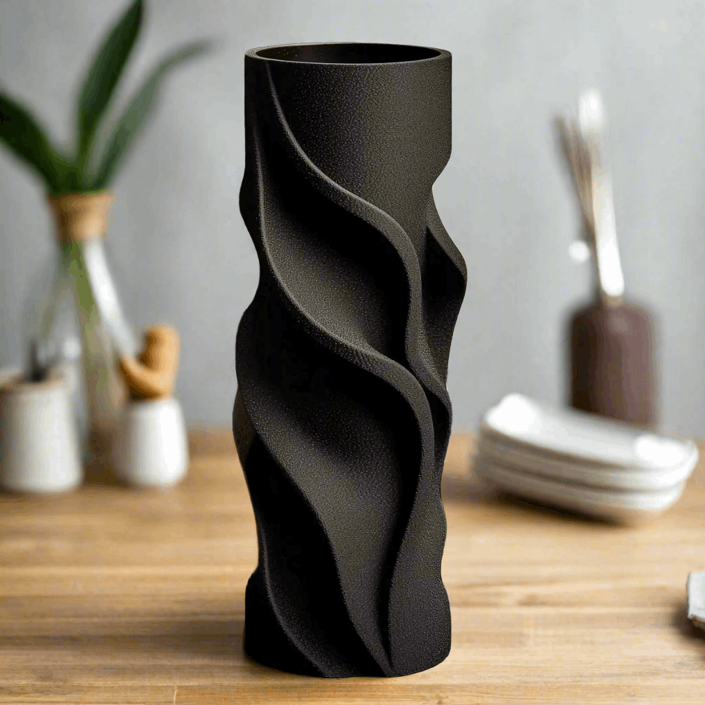 Spiral Elegance Vase: Dynamic Home Decor