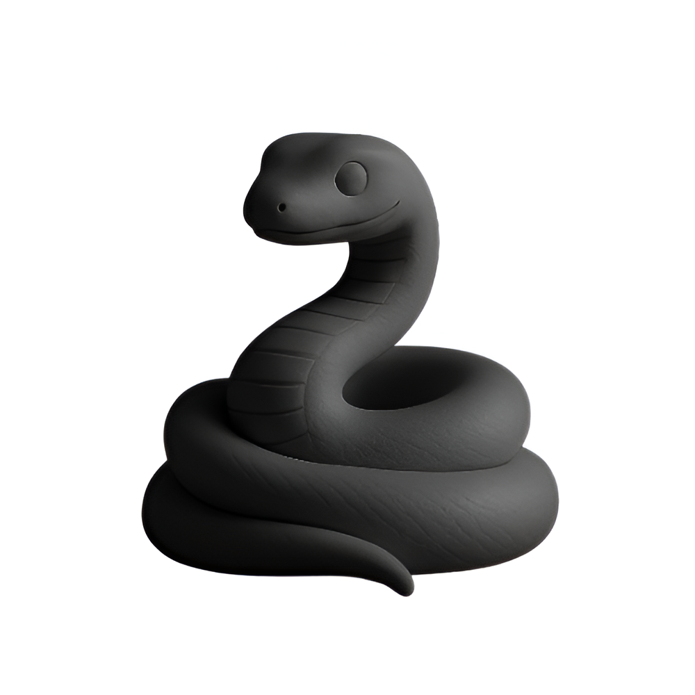 Curved Beauty: Artisan Snake Sculpture