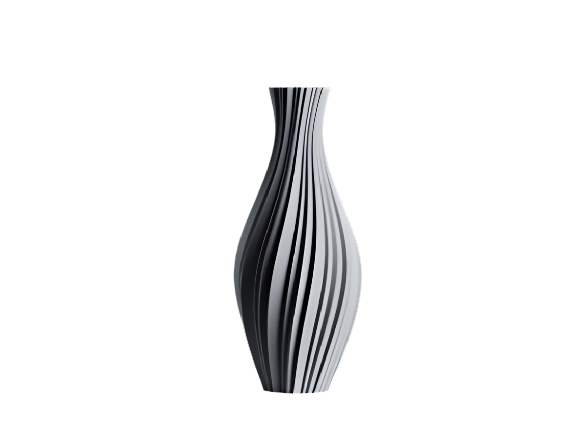 Spiraled Vase – Modern 3D-Printed Slim Artistic Vase