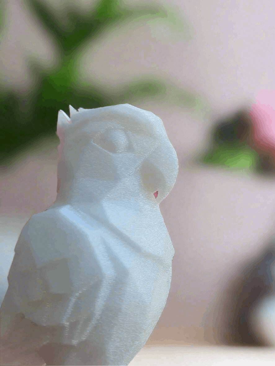 Cute Low Poly Parrot – Modern Geometric Bird Figurine