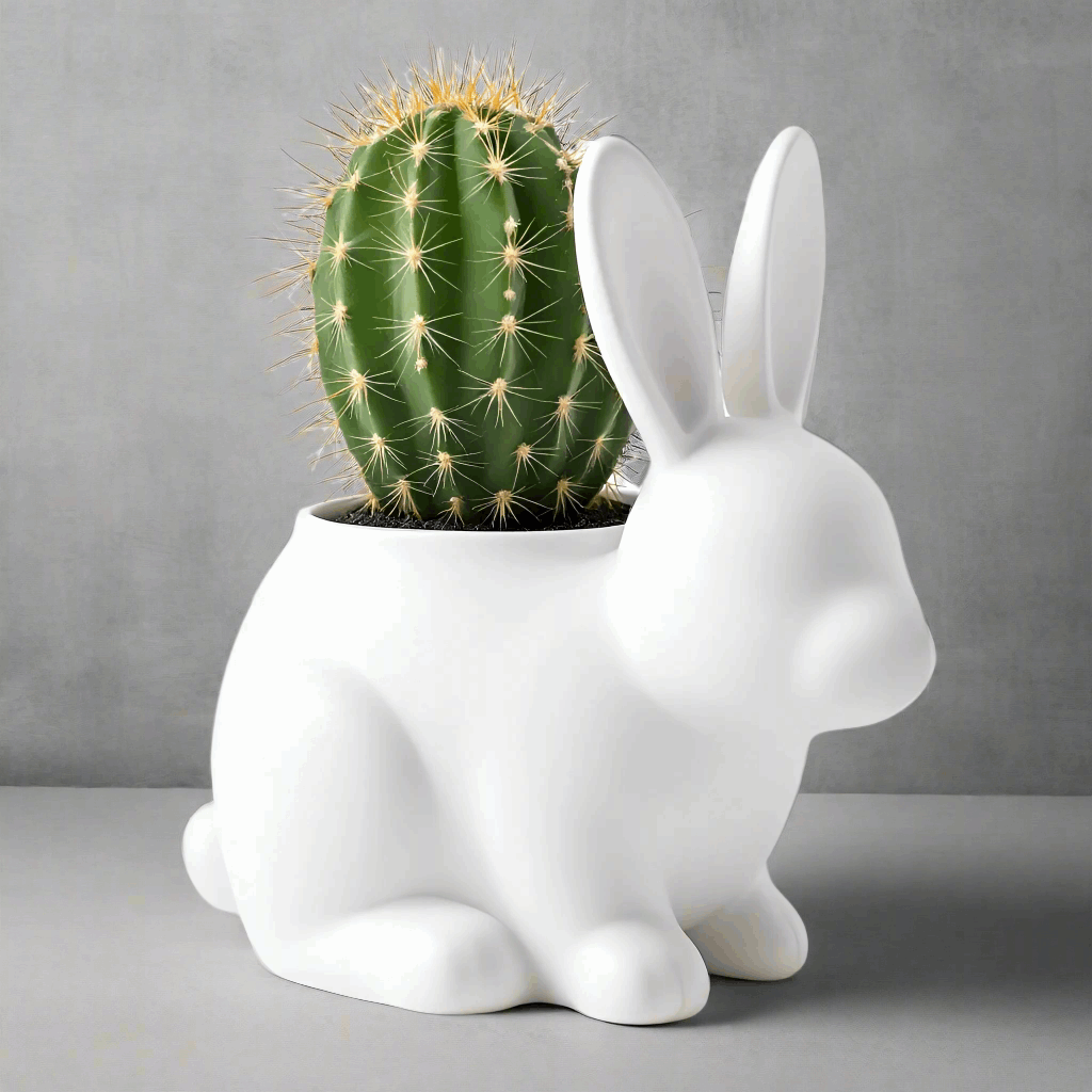 Rabbit Flower Pot - Unique Vase Decor