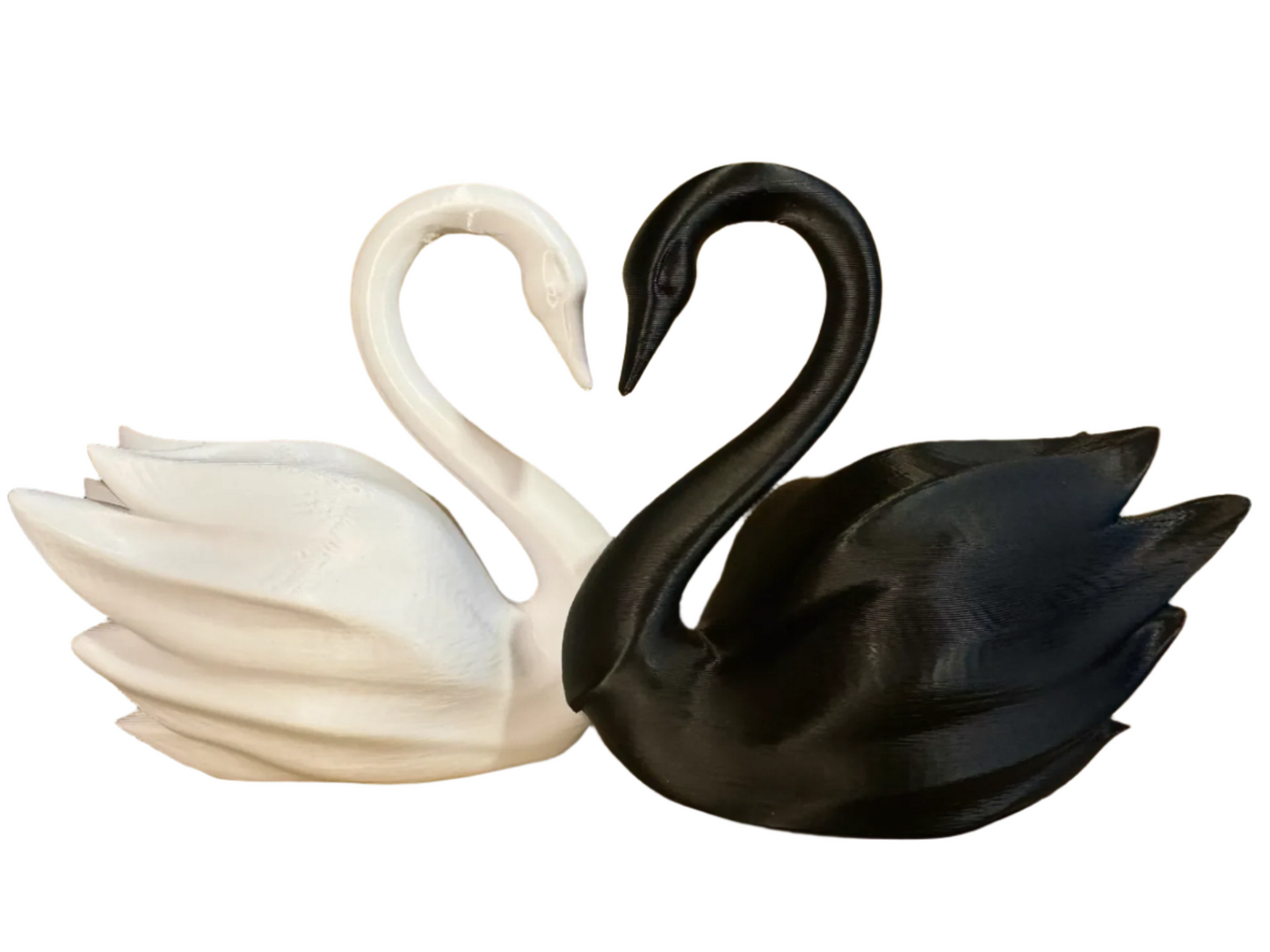 Elegant Swan Pair Statue: Modern Home Decor