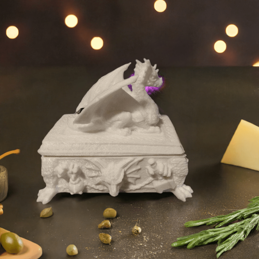 3D Printed Dragon Box - Mystical Storage Container - Celestial Crafts