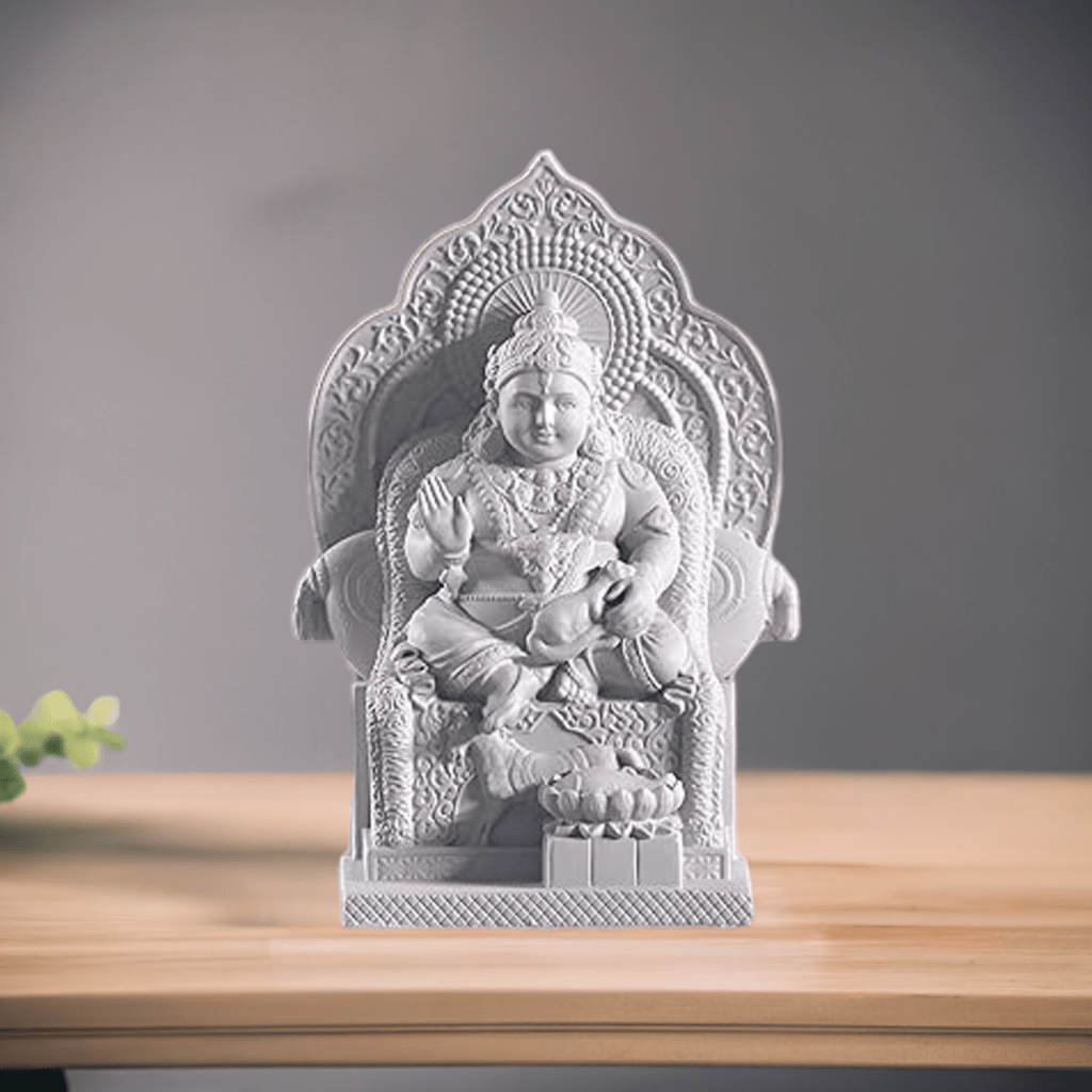 3D Printed Kubera: Divine Hindu God of Wealth Sculpture - Celestial Crafts