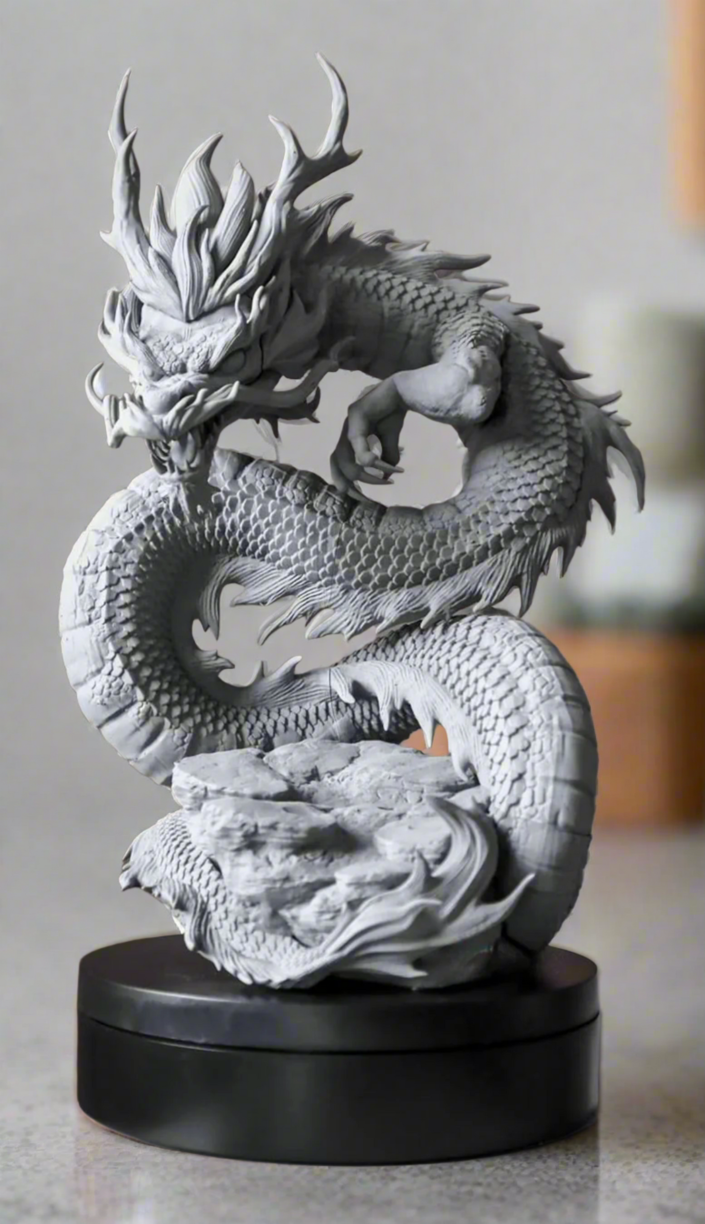 Legendary Samurai Dragon Sculpture