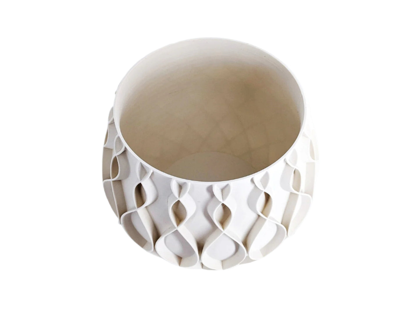 3D Printed Modern Vase – Elegant Home Décor WHITE