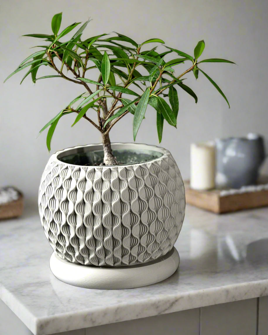 Bloom Planter Pot – Modern 3D-Printed Floral-Inspired Plant Holder
