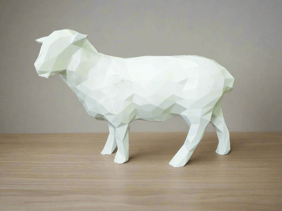 Low-Poly Home Decor Sheep