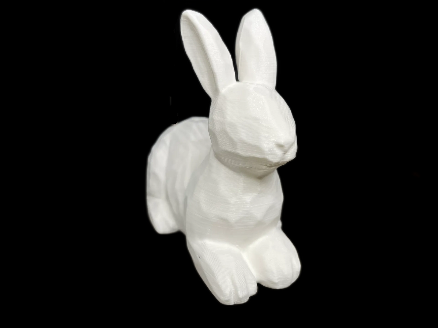 White Geometric Bunny Figurines: Modern Easter Decor