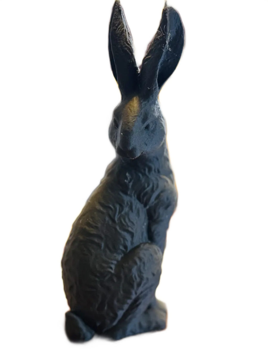 Graceful Bunny: Detailed Sitting Rabbit Figurine