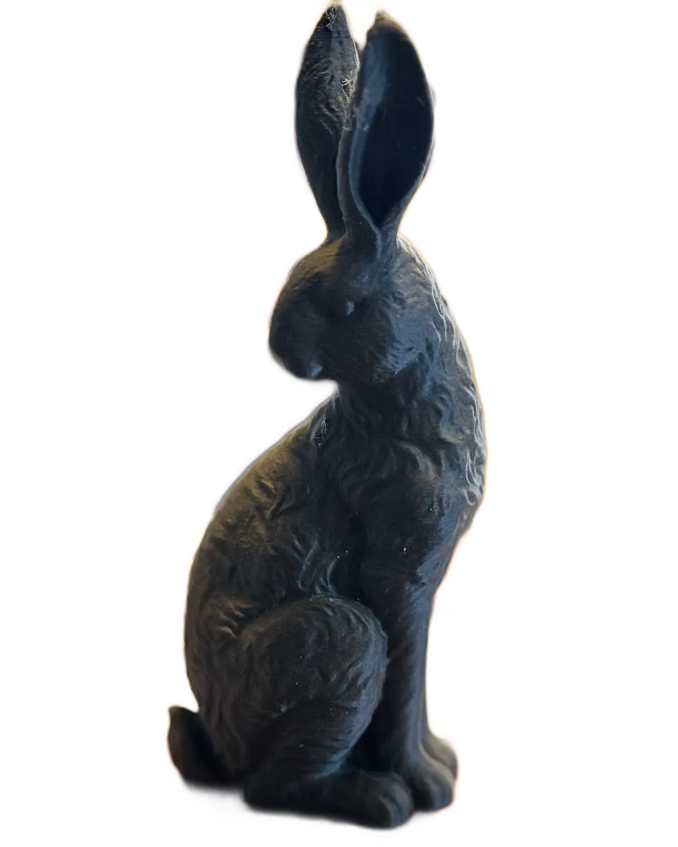Graceful Bunny: Detailed Sitting Rabbit Figurine