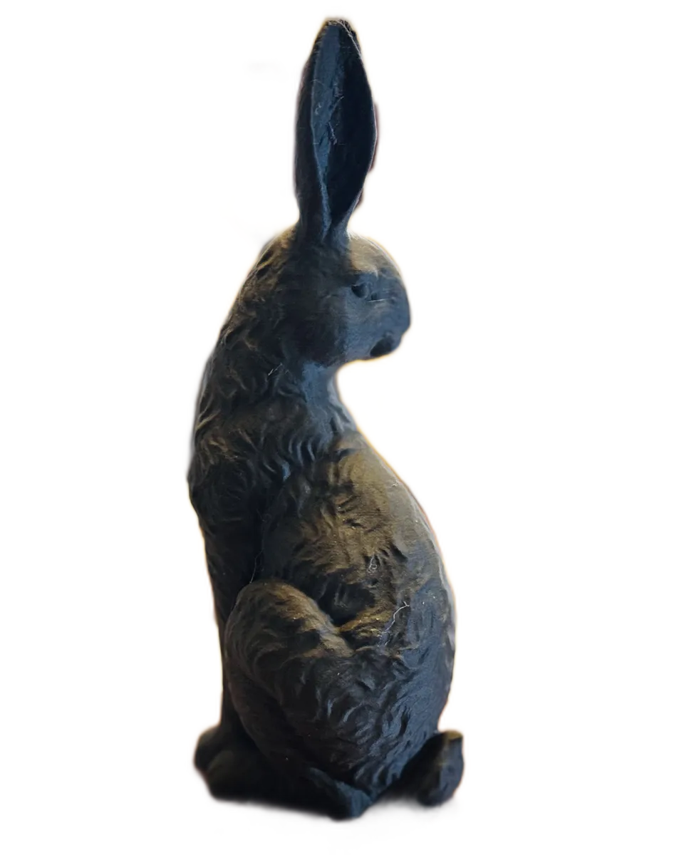 Graceful Bunny: Detailed Sitting Rabbit Figurine